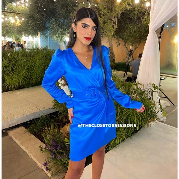 ZARA BLOGGER FAVE!!! V-Neck Wrap Dress NWT - Picture 7 of 16